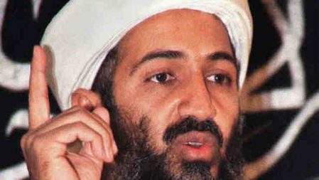 What books were on bin Laden’s bookshelf?