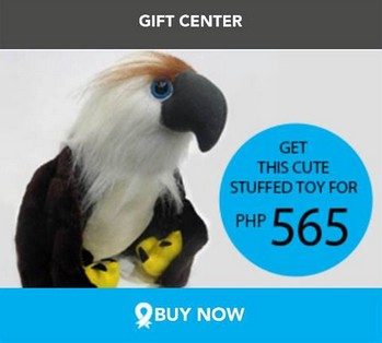 STUFFED EAGLES. The Philippine Eagle Foundation sells Philippine Eagle stuffed toys for fundraising. Screenshot from PEF website. 