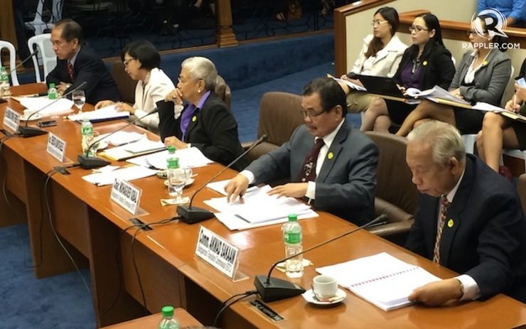 DELIBERATIONS. The defenders of the Bangsamoro Basic Law faces the Senate for the first time since the measure was submitted to Congress. Photo by Rappler