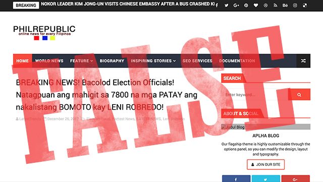 FACT CHECK: No ‘dead voters’ for Robredo in Negros Occidental town