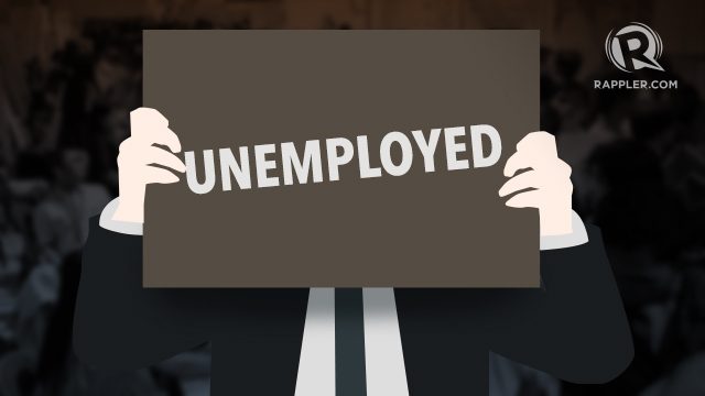 UNEMPLOYED. Being part of the workforce means possibly facing the same problem as everyone else. Graphic by Raffy De Guzman/Rappler.com 