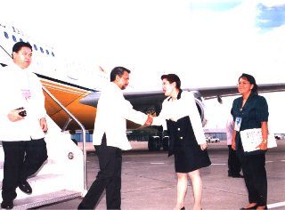 SECOND TIME. Sultan Bolkiah arrives in Subic in 1996. Photo from Subic Bay website 
