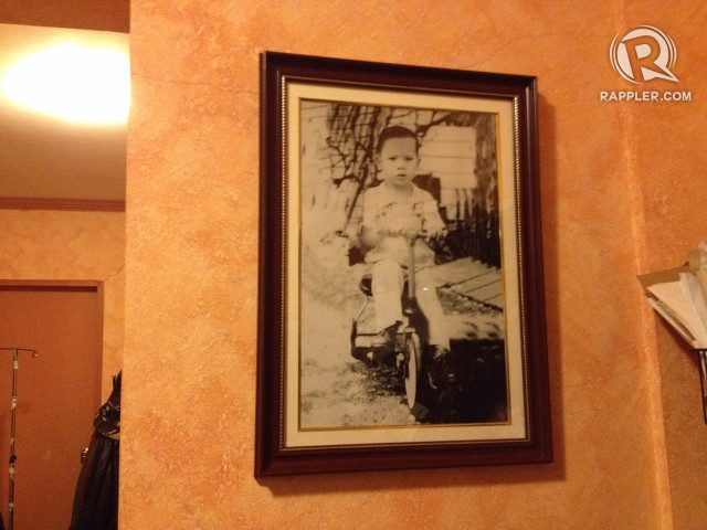 YOUNG RODY. A photo of the mayor as a toddler is displayed near the entrance to his bedroom. 