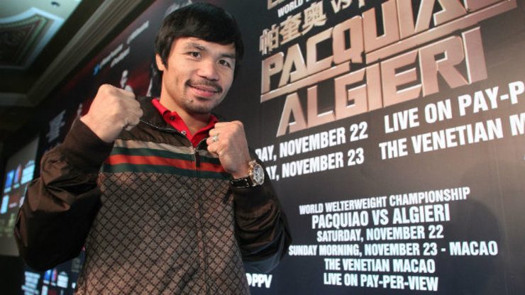 Manny Pacquiao poses in Macau. Photo by Chris Farina - Top Rank