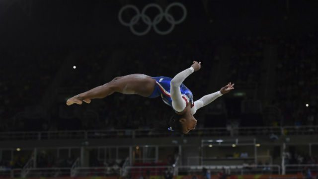 OUTSTANDING. 'Biles was so dominant that she could have fallen twice and still romped to the all-around title. Ben STANSALL / AFP 