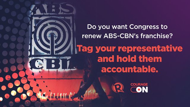 #CourageON: Tag your representative to act on ABS-CBN franchise renewal