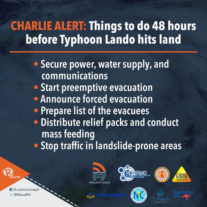 What mayors should do within 48 hours before Typhoon Lando hits land