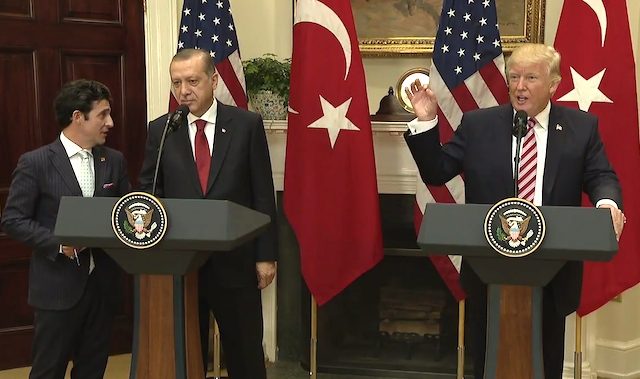 Trump, Erdogan vow friendship despite anger at US arming Kurds