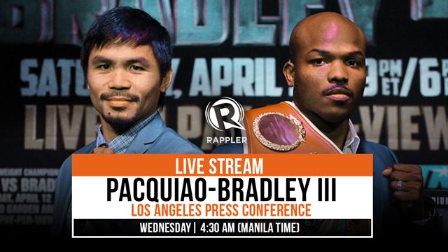 WATCH: Pacquiao vs Bradley 3 Los Angeles press conference