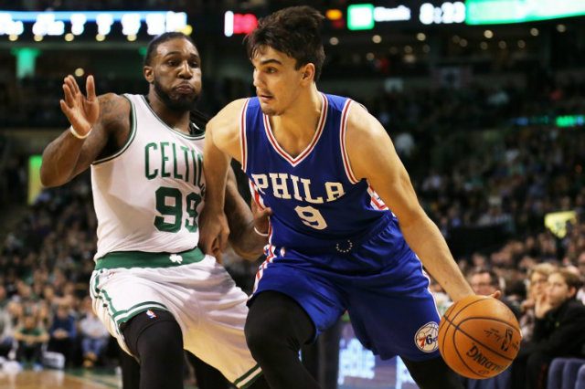 Saric soars as Sixers rally to dump Celtics