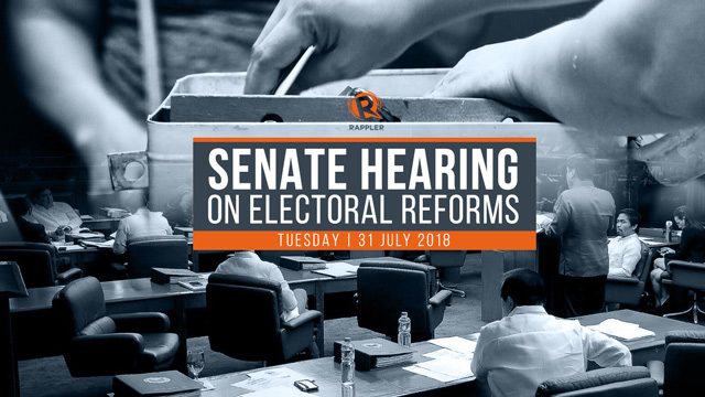 WATCH: Senate hearing on electoral reforms