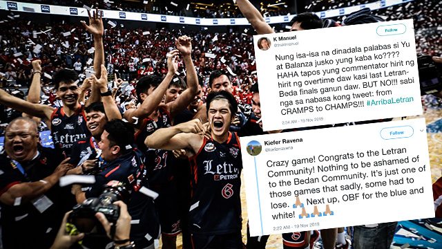 Back on top: Twitter revels in Letran Knights’ magical run