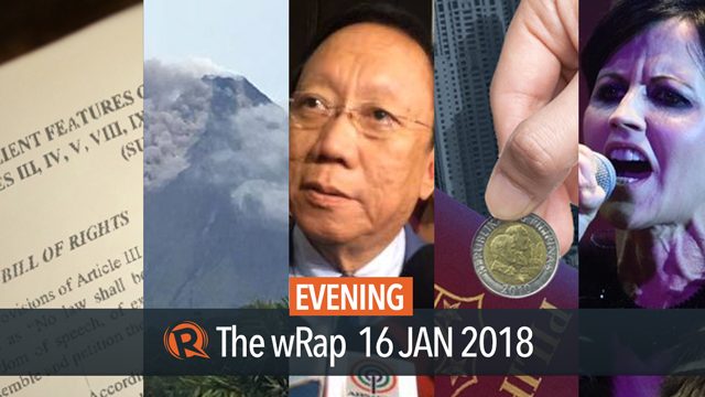 Constitution amendments, Mayon Volcano, The Cranberries  | Evening wRap