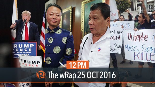 PH-China relations, drug users vs Duterte, Trump vs Clinton | 12PM wRap
