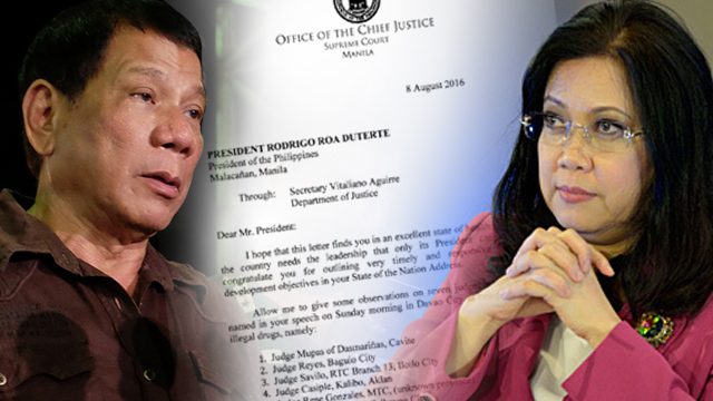 FULL TEXT: Sereno’s letter to President Duterte