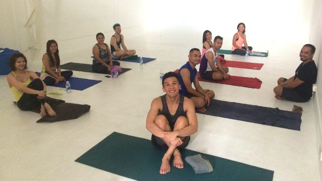  POWER YOGA. Students after a power yoga session with YFL founder Paulo Leonido. Benedict Bernabe/Yoga for Life