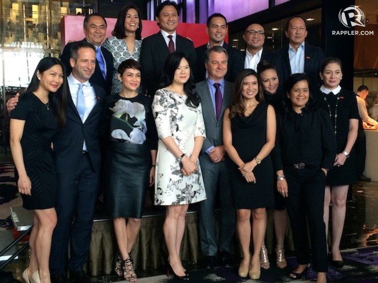 BRANDING. 9TV and CNN anchors and executives during the soft launch of CNN Philippines in Solaire Resorts and Casino on October 14 2014. Photo by Rappler