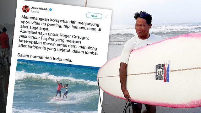 Indonesia’s Jokowi praises Filipino surfer Casogay: ‘Humanity is above all’