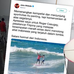 Indonesia’s Jokowi praises Filipino surfer Casogay: ‘Humanity is above all’
