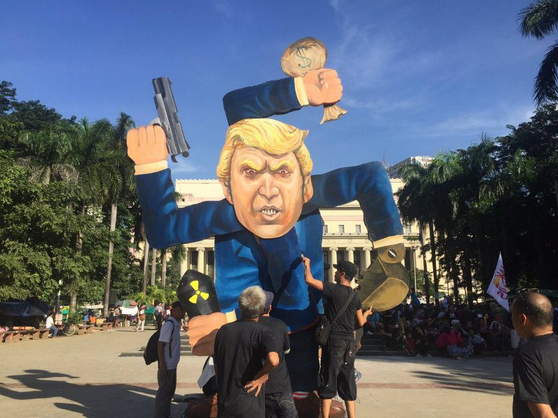 LOOK: Activists to burn Trump effigy on day one of ASEAN Summit