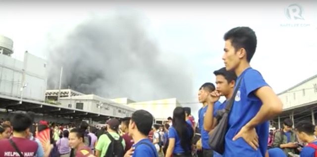 HUGE FIRE. Thousands of workers were sent home due to the fire that ravaged the House of Technologies, Inc. in Rosario, Cavite. 