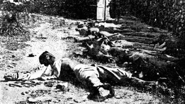 ARMENIAN ATROCITY: Male Victims of the Armenian Genocide and Deportation. Photo from the University of Columbia.