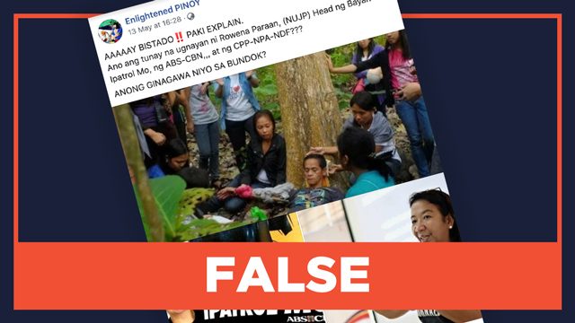 FALSE: Photo of former NUJP chair ‘connects’ her to CPP-NPA-NDF