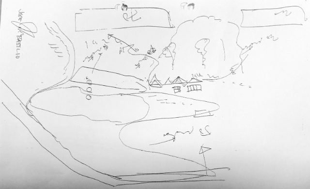 QUARRY. Among the documents submitted to the court was a sketch of the quarry owned by Bienvenido Laud done by a certain Jose Basilio with his signature visible on the upper left corner. 