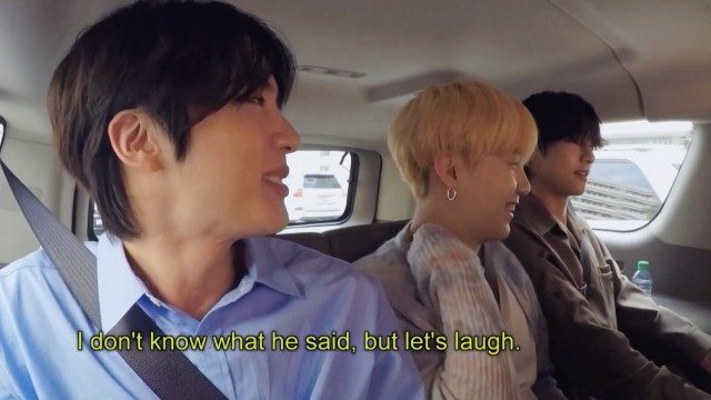 Jin is a mood. Screenshot from The Late Late Show with James Corden 