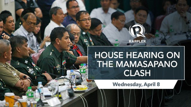 HIGHLIGHTS: House hearing on Mamasapano clash, April 8