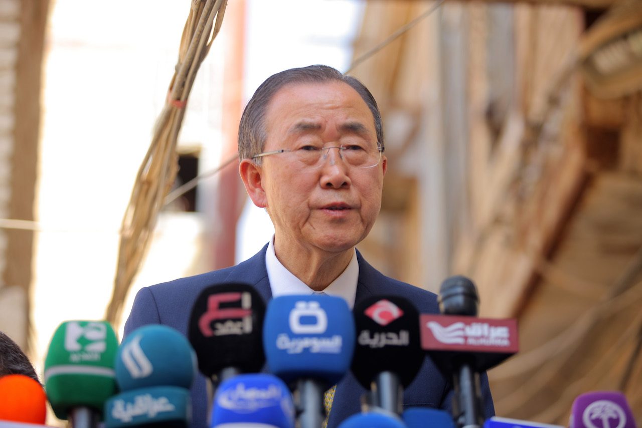 UN chief Ban Ki-moon in Baghdad for talks