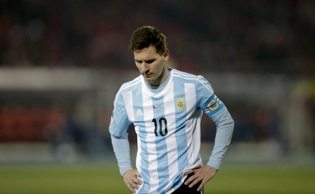 Lionel Messi suffered another crushing loss almost a year after Argentina lost the World Cup final to Germany in Brazil. Photo by Fernando Bizerra Jr/EPA 