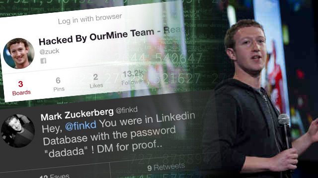 Mark Zuckerberg’s Twitter, Pinterest accounts temporarily hacked