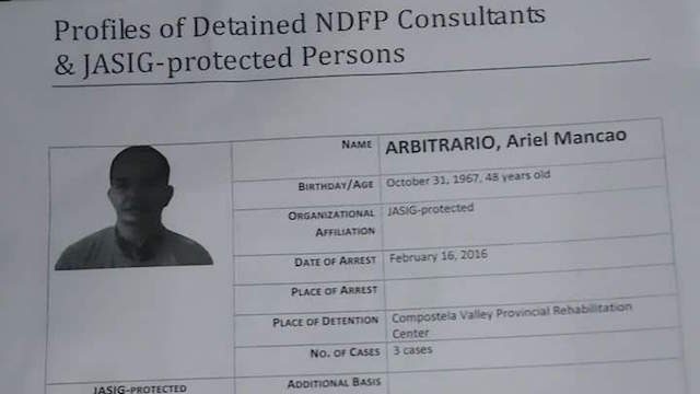 NDF consultant arrested in Davao; gov’t clashes with NPA resume
