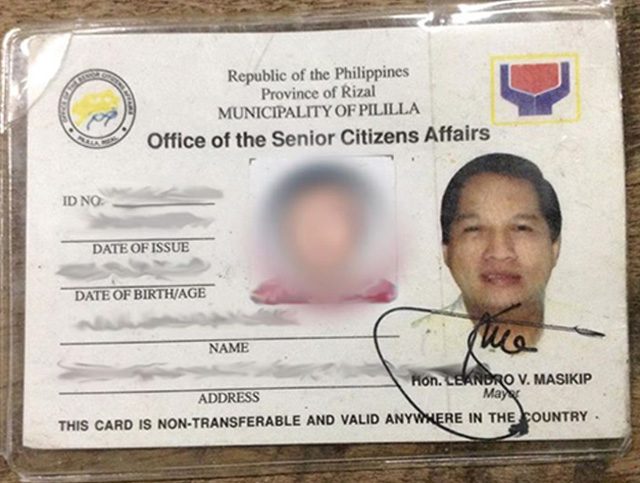Senior Citizen ID with mayor’s face goes viral