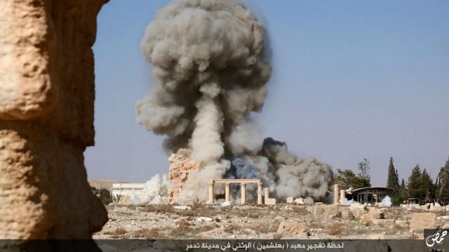 ISIS publishes images of Palmyra temple destruction