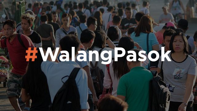 #WalangPasok: Class suspensions, Monday, October 16