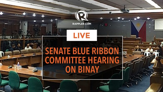 LIVE: Senate blue ribbon subcommittee hearing on Binay