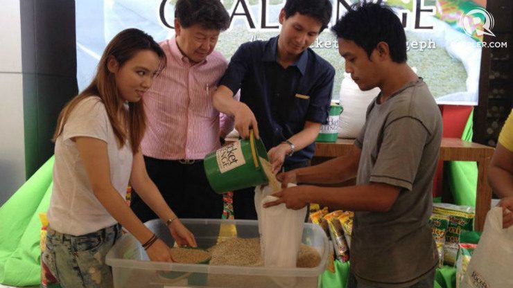 FAMILY STAPLE. Lim says that rice will go a long way for Filipino families.