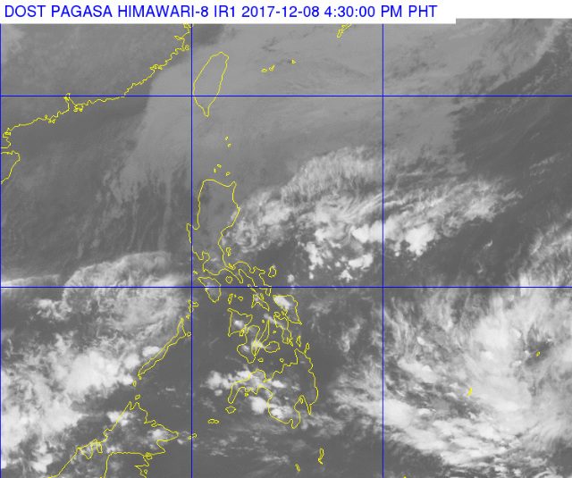 Scattered rains in parts of Luzon on December 9