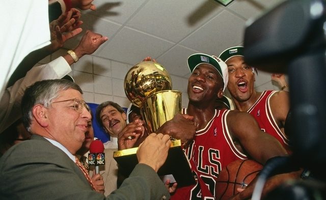 Why did Jordan retire after first NBA three-peat?