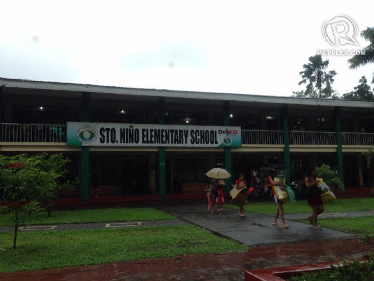 SHELTER. More than 1,700 people have been evacuated to Sto Niño Elementary School in Barangay Sto Niño, Marikina City