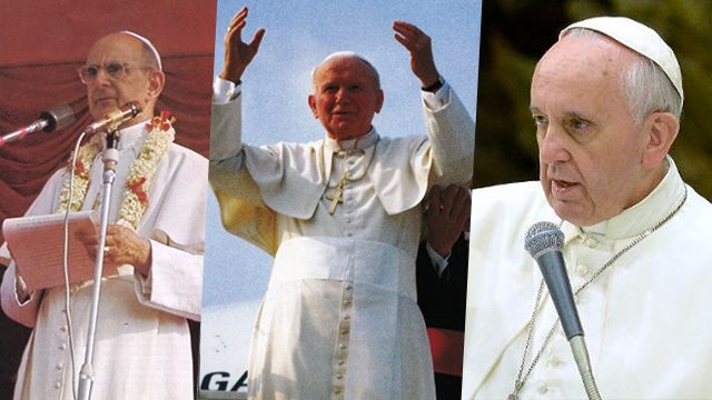 Past popes and Philippine presidents