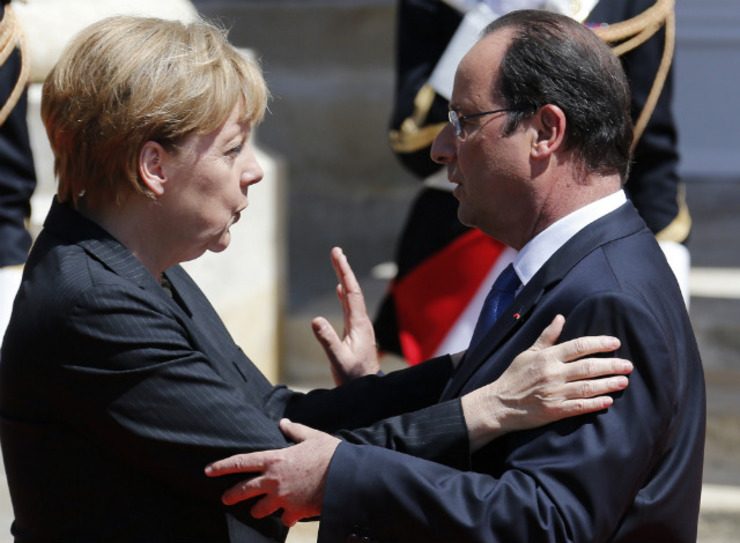 Hollande, Merkel seek mechanism to oversee Ukraine truce