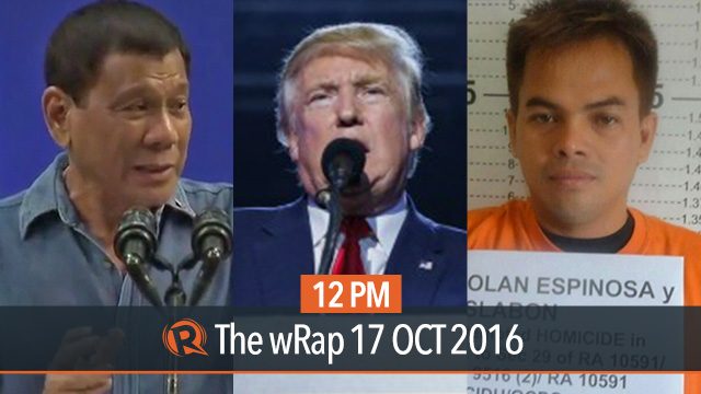 Espinosa, Duterte, Trump | 12PM wRap