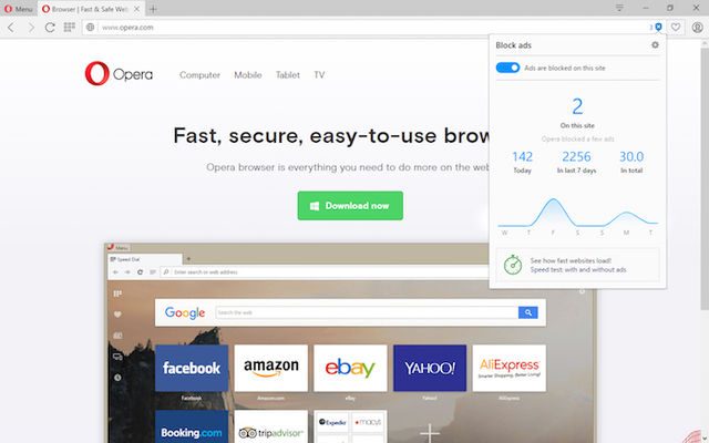 Opera browsers get integrated ad-blocker