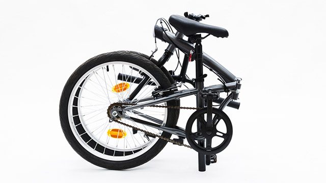 Folding bikes allow for easy storage. Shutterstock image 