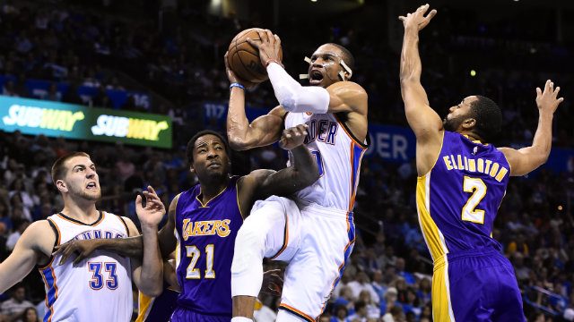 Westbrook, Kanter power Thunder over Lakers