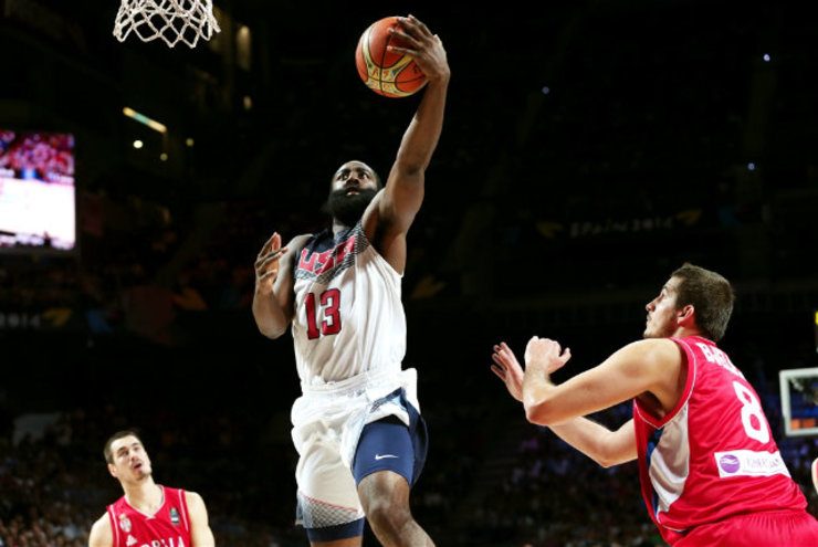 James Harden was one of only five USA players with prior international experience. Photo from FIBA.com