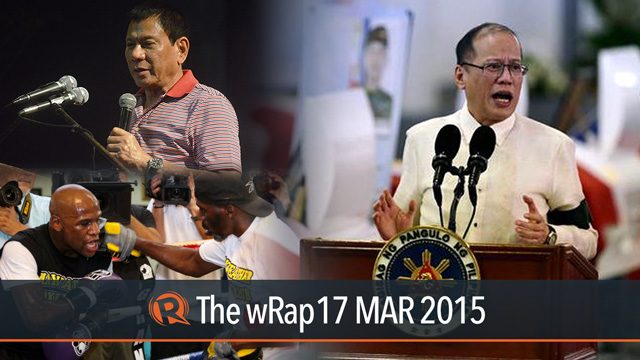 Senate Mamasapano report, Duterte for president, Mayweather chops wood | The wRap
